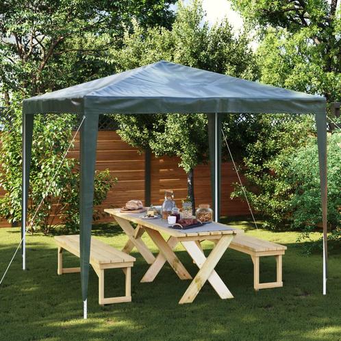 vidaXL Partytent professioneel 90 g/m² 2,5x2,5 m groen, Tuin en Terras, Partytenten, Partytent, Nieuw, Verzenden