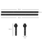 TRUUSK Schuifdeurbeslag Set 183cm - Met Anti-Sprong-Voorzien, Doe-het-zelf en Verbouw, Verzenden, Nieuw