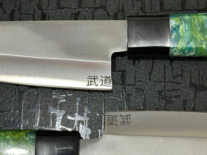 Bunka & Santoku - Keukenmes - Chefs knife - Hammered, Antiek en Kunst, Antiek | Keukenbenodigdheden