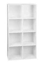 Witte Boekenkast met 8 Vakjes – Multifunctioneel Opbergrek, Huis en Inrichting, Kasten | Boekenkasten, Verzenden, Nieuw