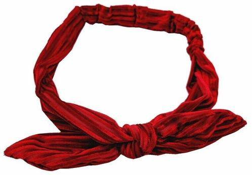 Haarband Knoop Strik Velvet Rib Rood, Sieraden, Tassen en Uiterlijk, Uiterlijk | Haarverzorging