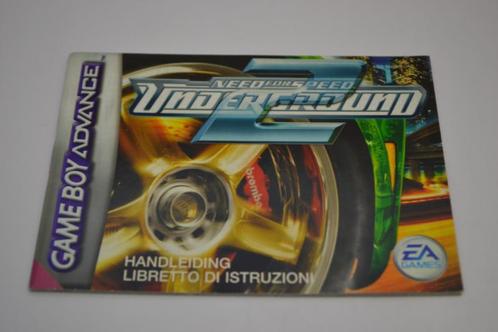 Need For Speed Underground 2 (GBA EUR MANUAL), Spelcomputers en Games, Spelcomputers | Nintendo Portables | Accessoires, Zo goed als nieuw