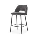 Barstoel Esmee - Anthracite Mellow - 95848 - barkruk/stoel, Nieuw, Stof