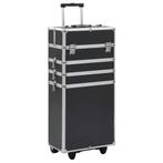 vidaXL Make-up trolley aluminium zwart, Verzenden, Nieuw, Zwart