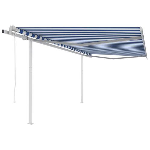 vidaXL Luifel automatisch uittrekbaar met palen 4x3,5 m, Tuin en Terras, Zonneschermen, Nieuw, Verzenden