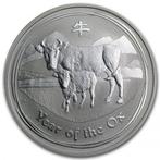 Lunar II - Year of the Ox - 1/2 kg 2009 (1.535 oplage), Postzegels en Munten, Munten | Oceanië, Zilver, Losse munt, Verzenden