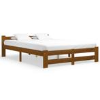 vidaXL Bedframe massief grenenhout honingbruin 120x200 cm, Huis en Inrichting, Slaapkamer | Bedden, Bruin, Verzenden, Nieuw, Twijfelaar