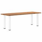 vidaXL Eettafel met natuurlijke rand 220x80x74 cm massief, Huis en Inrichting, Tafels | Eettafels, Verzenden, Nieuw