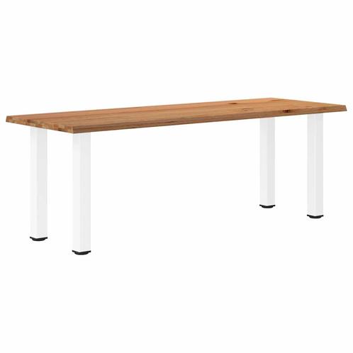 vidaXL Eettafel met natuurlijke rand 220x80x74 cm massief, Huis en Inrichting, Tafels | Eettafels, Nieuw, Verzenden