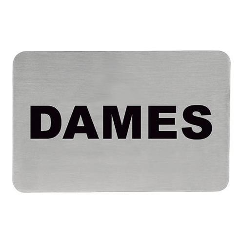 Infobord dames RVS zelfklevend 11x6cm EMGA, Zakelijke goederen, Horeca | Keukenapparatuur, Nieuw in verpakking, Verzenden