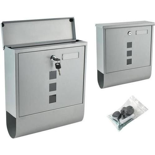 Malatec wand brievenbus van RVS zilvergrijs, Huis en Inrichting, Woonaccessoires | Overige, Ophalen of Verzenden