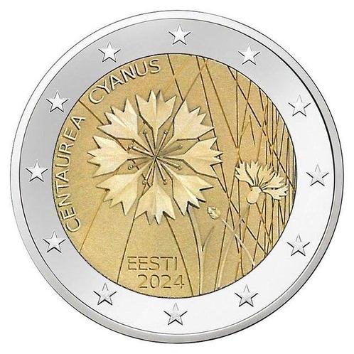 Estland 2 Euro Korenbloem 2024 UNC, Postzegels en Munten, Munten | Europa | Euromunten, Verzenden
