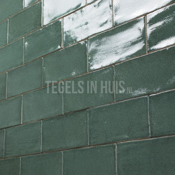 Wandtegel handvorm altea donker groen 7.5x15 wandtegel, Doe-het-zelf en Verbouw, Tegels, Wandtegels, Nieuw, 10 m² of meer, Keramiek