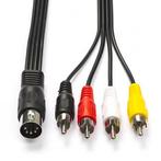 Din naar Tulp kabel (m/m) | Nedis | 1 meter (Stereo, 5 pins), Verzenden, Nieuw