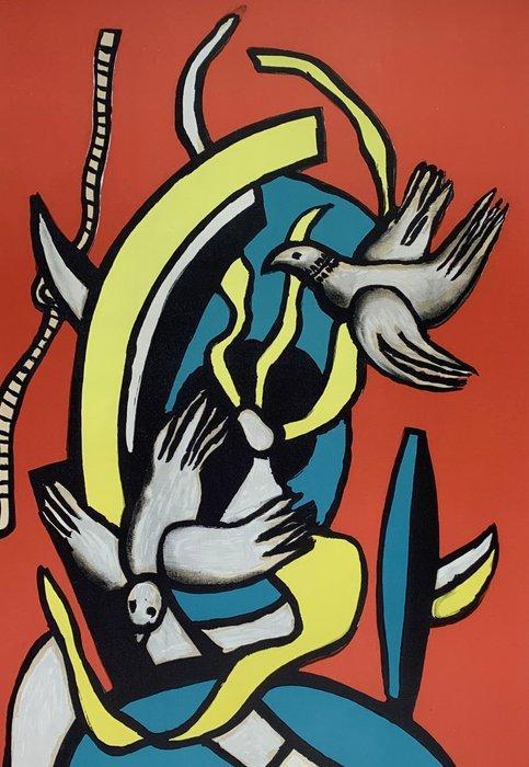 Fernand Léger (after) - Les Oiseaux - Birds - Vögel - Colour, Antiek en Kunst, Kunst | Tekeningen en Foto's
