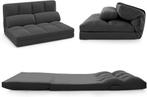Slaapbank 2 persoons - Logeerbed - Vloerbank - Donkergrijs -, Verzenden, Zo goed als nieuw