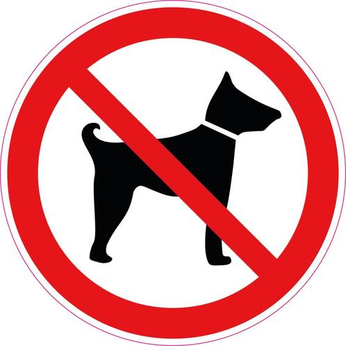 15 Stickers van 5 cm Verboden voor Honden stickers, Doe-het-zelf en Verbouw, Overige Doe-het-zelf en Verbouw, Nieuw, Verzenden