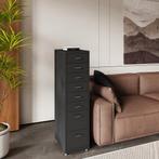 Kantoorkast Kökar op wielen 109x28x41 cm zwart [en.casa], Zakelijke goederen, Verzenden, Nieuw in verpakking