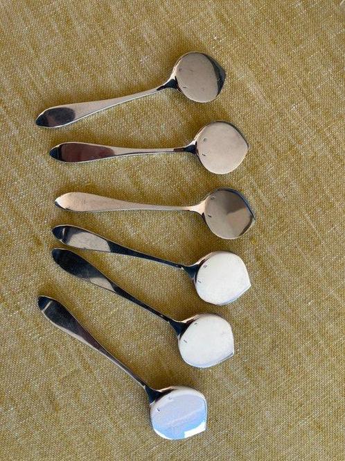 van Kempen - Lepel (6) - Puntfilet - .835 zilver - Zes, Antiek en Kunst, Antiek | Goud en Zilver