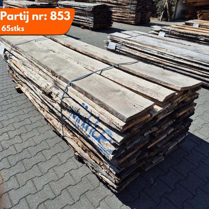 Eiken Schaaldelen 3000-3100x200-300x28mm, Doe-het-zelf en Verbouw, Platen en Panelen, Ophalen of Verzenden