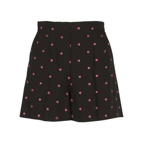 Twinset • zwarte shorts met hartjes • 38 (IT44), Kleding | Dames, Broeken en Pantalons, Zwart, Nieuw, Maat 38/40 (M), Verzenden