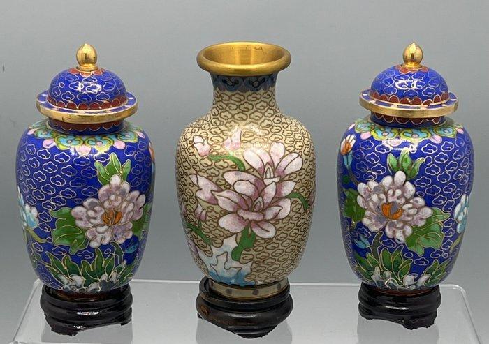 Vaas - Emaille - China - Cloisonné vaasje (Zonder, Antiek en Kunst, Antiek | Overige Antiek