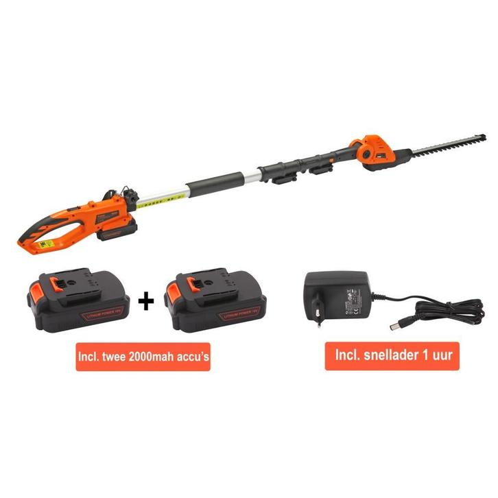 Kibani Accu Heggenschaar XXL – Inclusief 2x  2000 mAh Li-ion, Tuin en Terras, Hand-tuingereedschap, Nieuw