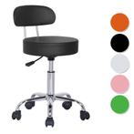 Werkstoel met leuning - Kappersstoel - Pedicure - Tabouret -