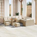 vidaXL 13-delige Tuinbankenset met kussens poly rattan, Tuin en Terras, Tuinsets en Loungesets, Verzenden, Nieuw, Rotan