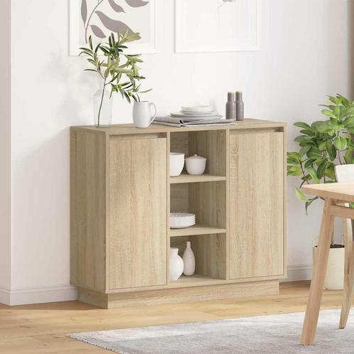 vidaXL Dressoir met plank Sonoma Eiken 90 x 32 x 75 cm, Huis en Inrichting, Tafels | Kaptafels, Nieuw, Verzenden