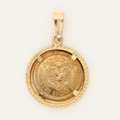Munthanger - 18 karaat Geel goud - munt, Sieraden, Tassen en Uiterlijk, Antieke sieraden