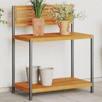 vidaXL Tuinwerktafel 90x50x110 cm massief acaciahout en, Tuin en Terras, Verzenden, Nieuw