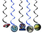 Space Party Hangdecoratie Happy Birthday 5st, Verzenden, Nieuw