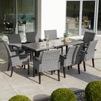 Wicker tafel Foggia 196x87x76cm - natuur, Tuin en Terras, Tuinsets en Loungesets, Nieuw, Verzenden