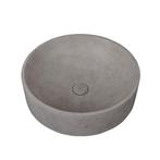 Waskom Velora 45.5x45.5x14.5cm beton rond donker grijs, Verzenden, Nieuw