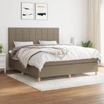 vidaXL Boxspring met matras stof taupe 180x200 cm, Huis en Inrichting, Slaapkamer | Bedden, Eenpersoons, Verzenden, Nieuw, 80 cm