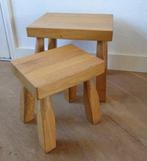 Set bijzettafels - Hout - Twee bijzettafels, Antiek en Kunst, Kunst | Designobjecten