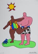 Niki De Saint-Phalle (1903-2002) - Pink Nana & Black Man, Antiek en Kunst