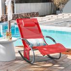 2dekans | SoBuy OGS28-Rx2 Ligstoelen Set van 2 – Rood –, Huis en Inrichting, Stoelen, Ophalen of Verzenden, Zo goed als nieuw