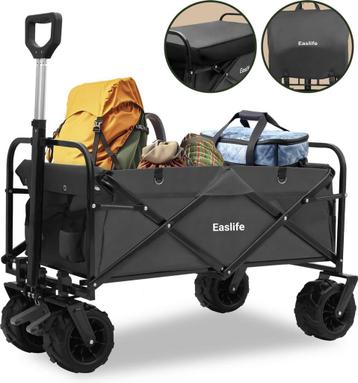 EasLife opvouwbare bolderkar - Bolderwagen met regen hoes - beschikbaar voor biedingen