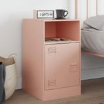 vidaXL Nachtkastje 34,5x39x62 cm staal roze, Huis en Inrichting, Verzenden, Nieuw, Metaal of Aluminium
