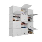 Schoenenkast / Schoenenrek - 126 x 127 x 31 cm - Wit, Huis en Inrichting, Verzenden, Nieuw