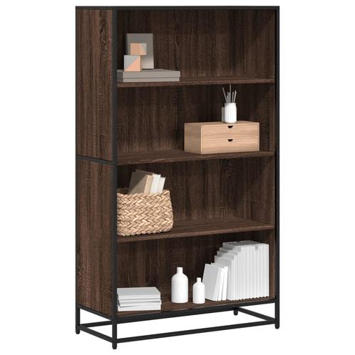 vidaXL Boekenkast 80,5x35x139 cm bewerkt hout bruin, Huis en Inrichting, Kasten | Boekenkasten, Nieuw, Overige houtsoorten, Verzenden