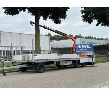 Schamelwagen met Laadkraan, Maxilift, Schamel, 3500kg, HOWK beschikbaar voor biedingen