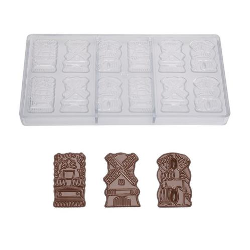 Chocolademal Chocolate World Vintage (12x) 53x36x3mm, Hobby en Vrije tijd, Taarten en Cupcakes maken, Nieuw, Verzenden