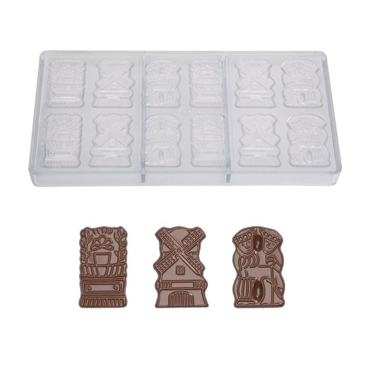 Chocolademal Chocolate World Vintage (12x) 53x36x3mm, Hobby en Vrije tijd, Taarten en Cupcakes maken, Nieuw, Verzenden