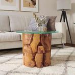 vidaXL Salontafel 60 cm massief teak drijfhout, Huis en Inrichting, Verzenden, Teakhout, Nieuw, 50 tot 100 cm