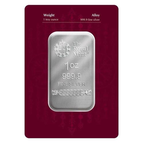 1 Troy Ounce - Zilver - 1 oz The Royal Mint & Germania Mint, Postzegels en Munten, Edelmetalen en Baren