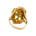 Gouden vintage waterlelie ring 18 krt, Ophalen of Verzenden, Nieuw