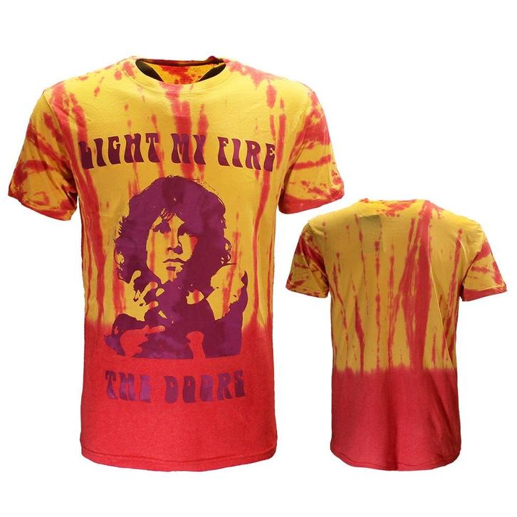 The Doors Light My Fire Dip Dye T-Shirt - Officiële, Kleding | Heren, T-shirts, Verzenden